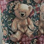 Vintage 90s Cleo Santa Christmas Teddy Bear Dog Cat Tapestry Vest L Green Size L Photo 3