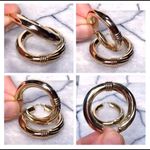 UNOAERRE 14KT DESIGNER X-LG HOOPS ~ BUTTERY RICH SOLID LUSTROUS YELLOW GOLD EARRINGS Photo 4