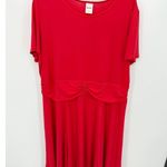 Blair Dress Women 2XL Red Round Neck Short Sleeve Polyester Blend Stretch Photo 7