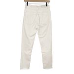 RE/DONE Orginals 90s High Rise Ankle Crop Jeans Vintage White Raw Hem Size 27 Photo 4