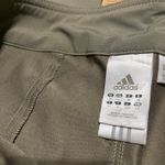 Adidas Wmns Olive Green Wide Leg Track Pants Sz L Waist Tie Zip Closure Athletic Photo 2