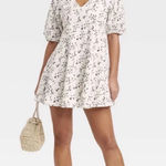 Universal Threads Universal Thread Bell Elbow Sleeve Mini Skater Floral Dress - NWT - Size S Photo 0