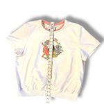 Alfred Dunner Vtg 90's Grandma Cottage Sweatshirt Pullover Embroidered Cat In Basket Petite XL Photo 5