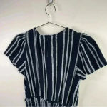 Anthropologie Dolan Navy Striped Canovas Cotton Wide Leg Jumpsuit Photo 4