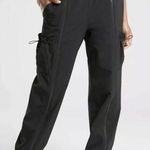 Athleta • Stay Fly Pant pull on track baggy black cargo cinch loose fit Photo 0
