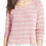 Splendid Pink Striped Sweater Photo 0