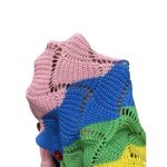 Casual Rainbow Stripe V neck Long Sleeve Multicolor Women Cardigans (Women's) Size M Photo 4