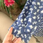 Uniqlo Cotton Silk Long-Sleeve Tunic in Blue Floral Photo 7