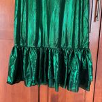 Pomander Place Emerald Crinkle Lurex Lillith Dress Maxi Green Size Small NEW Photo 4