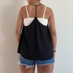 EXPRESS Black Semi Sheer Tank Top Photo 2