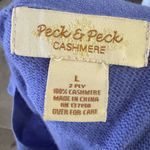Peck & Peck  pure 100% cashmere 2-ply sweater large blue‎ Photo 2