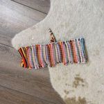 SheIn  rainbow striped smocked bikini top Photo 1