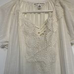 New York Laundry  Bohemian Ivory Blouse Flowy Flounce Size Small EUC #4856 Photo 1