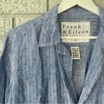 Frank & Eileen Murphy Pindot Linen Shirtdress Chambray Blue Size XS Photo 3