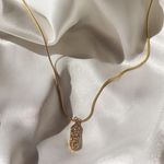 Boutique Dainty Gold Snake Pendant On Snake Chain  Photo 0