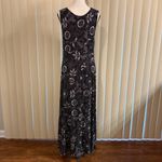 Liz Lange Women’s Black and White Patterned Maxi Dress Size PL Photo 1