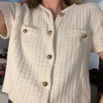 H&M  gold button down top Photo 1