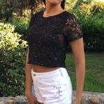 Nordstrom Black Lace Crop Top Photo 5