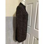 Tahari Elie Sweater Womens Small Brown Cardigan Jacket Boucle Tweed Wool Blend Photo 2