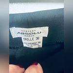 Absolu Paris Women's Black Leather Waist Accent Belt Pants Size 36 EU 6 US Photo 5