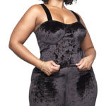 Good American The After Hours Cropped Velvet Bustier Black Women's Size 7 / 4XL Photo 0