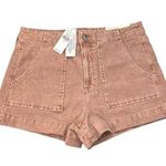 American Eagle Outfitters NWT Pink Corduroy Super Hi-Rise Stretch Walk Shorts 4 Photo 0