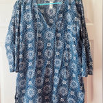 Flora Womens Cover Up Blue Size M Photo 0