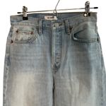RE/DONE 70s Stove Pipe High-Rise size 26 Denim Jeans surf blue destroyed button Photo 11