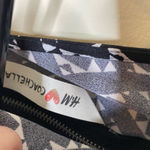 H&M Y2K Coachella Maxi Dress Fringe Geometric Print Black White Womens Size XS Photo 2