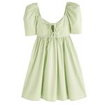 Abercrombie & Fitch  Lime Keyhole Babydoll Mini Dress Photo 3