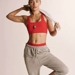 Free People NWT  FP Movement Never Better Square Neck Sports Bra Coral Size Small Photo 0