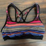 Athleta  Multicolor Striped Fully Focused Sports Bra Photo 1