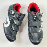 Peloton Unisex Cycling Shoes Black Red With Cleats Size 38 Photo 3