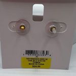 Charter Club  Gold-Tone Crystal China Blue Button Earrings NWT Photo 3