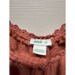 Aerie Crochet Floral Beach Coverup Dress Orange Womens Sz S Tassel Sleeveless Photo 3