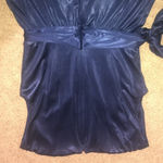 Dress the Population Dress‎ The Population Krista Plunging V-Neck Side Slit Gown Dress Navy Blue XS Photo 6