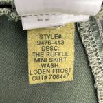 Mother Denim The Ruffle Mini Skirt Lodon Frost Green Multi Tiered Edgy Grunge 26 Photo 9