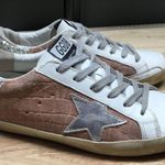 Golden Goose Superstar Women's 5.5 White Brown Suede Lace-Up Classic Sneakers Photo 0