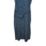 Loft Women's T-Shirt Dress Midi Striped Cap Sleeve V-Neck Belted Waist Small NWT Photo 4