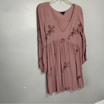 American Eagle Outfitters Mauve Embroidered Dress Photo 2