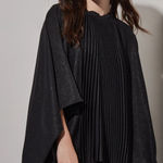 Ming Wang  Pleated Poncho Shimmer‎ Woven Photo 0