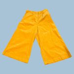 ASOS Petite Culotte Pants Mustard Yellow Wide-Leg Cropped Size 12 NWT Photo 0