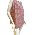SheIn Ditsy Flower Print Blouse Pink and White Sleeveless 1X Photo 5