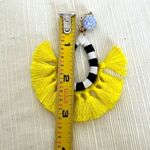VICI Zebra and Yellow Statement Earrings with Marble Stud Photo 4