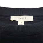 Mabel Top Size Small SM Oversized Long Sleeve T-Shirt Crop Top Front Tie T-Shirt Women's Photo 4