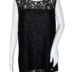 Adrianna Papell Shirt Womens Small Black Lace Neutral Minimalist Elegant Casual Photo 0