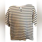 J.Crew  Women’s Black and White Striped Bell Ruffle Sleeve Boatneck Blouse  Style Photo 5