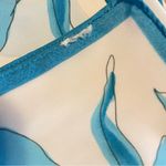Vintage Vera Neumann Scarf Floral Rectangular White Bright Blue‎ Delicate Long Blue Photo 2