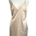 Nasty Gal women’s nude silky dress size 4 Photo 0