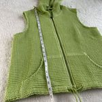 Christopher & Banks Christopher & Banks Waffle Weave Vest Womens S Green Sleeveless Hooded Full Zip Photo 7
